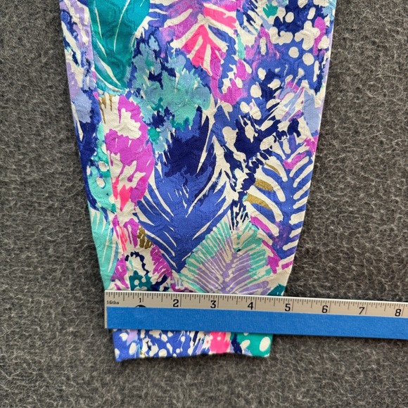 Lilly Pulitzer Pant Womens 0 Quill Out Kelly Skinny Ankle Crop Textured 12816‎ - Picture 12 of 12